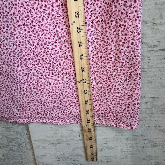 Honolua Surf Co Pink Floral Wrap Skirt Sz M Midi Ditzy Prairie Cottagecore - Picture 8 of 15